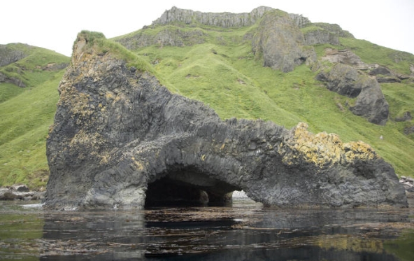 Akun Island Basalt Sea Cave, Alaska