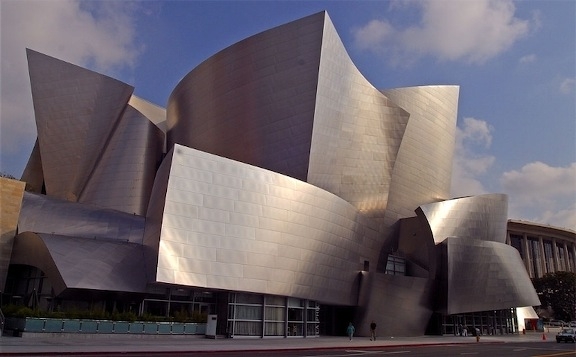 color photo of Walt Disney Concert Hall in Los Angeles, California, USA