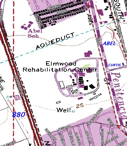 Diagram of the Grounds of Elmwood Jail, Milpitas, California