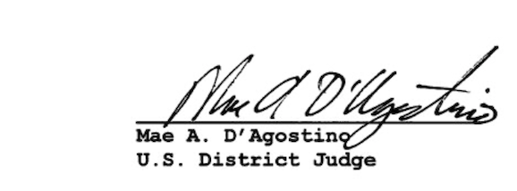 judge's signature deciding an anti-HALT Solitary case
