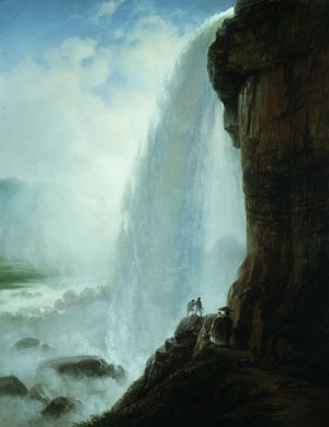 Ferdinand Richardt, Underneath Niagara Falls (Painting), 1862