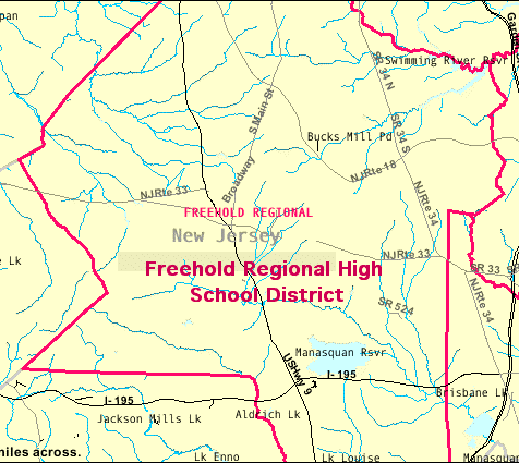 Freehold Regional High School District map