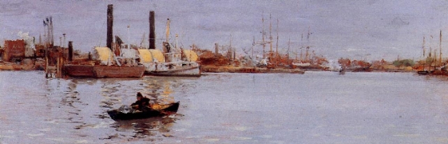 Part of:  The East River.  William Merritt Chase