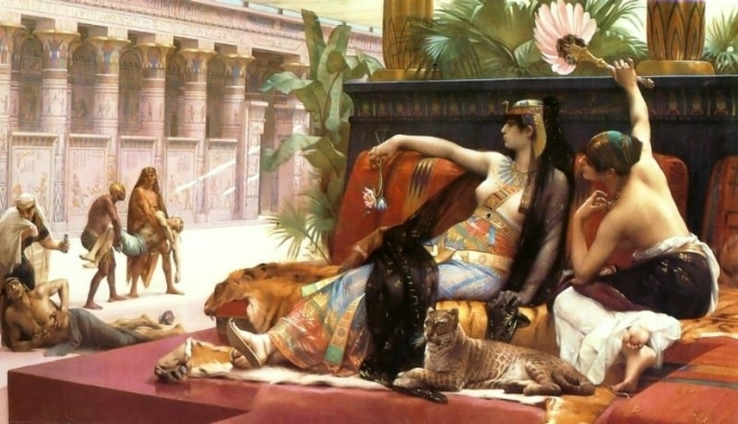 Alexandre Cabanel, 'Cleopatra Testing Poisons on Condemned Prisoners' painting, 1887