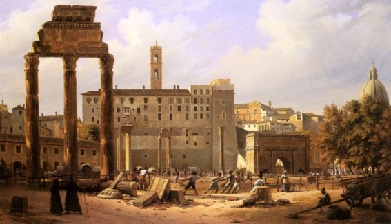 Otto Wagner, The Prisoners' Excavation of the Roman Forum, 1837