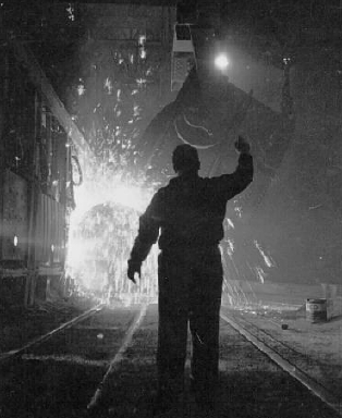 Steel worker in Chicago; Stanley Kubrick, Photographer; 1949