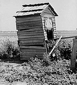 Privy (outhouse) used by sharecroppers, photo jpg